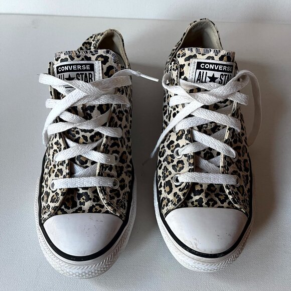 Converse All Star Chuck Taylor Shoes Size 3 Youth Leopard Print - Picture 1 of 10
